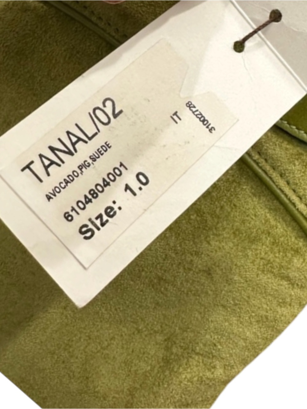 Bally Tanal 02 Avocado Green Pig Suede Leather Tote Made in Italy NWT Tag - Picture 4 of 7